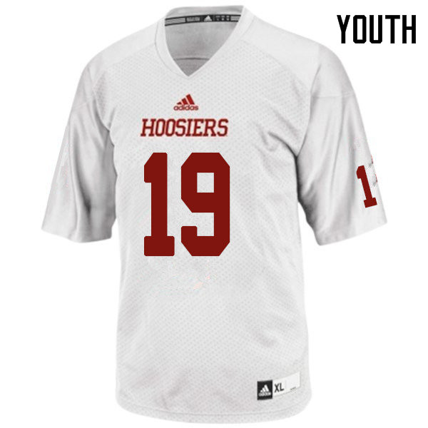 Youth #19 Noah Pierre Indiana Hoosiers College Football Jerseys Sale-White